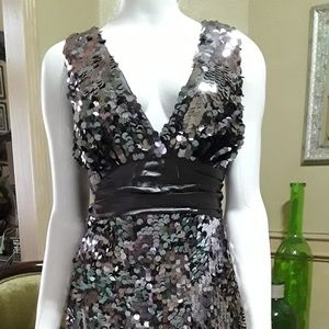 Liquid Silver Short Sequin Dress by Forever 21